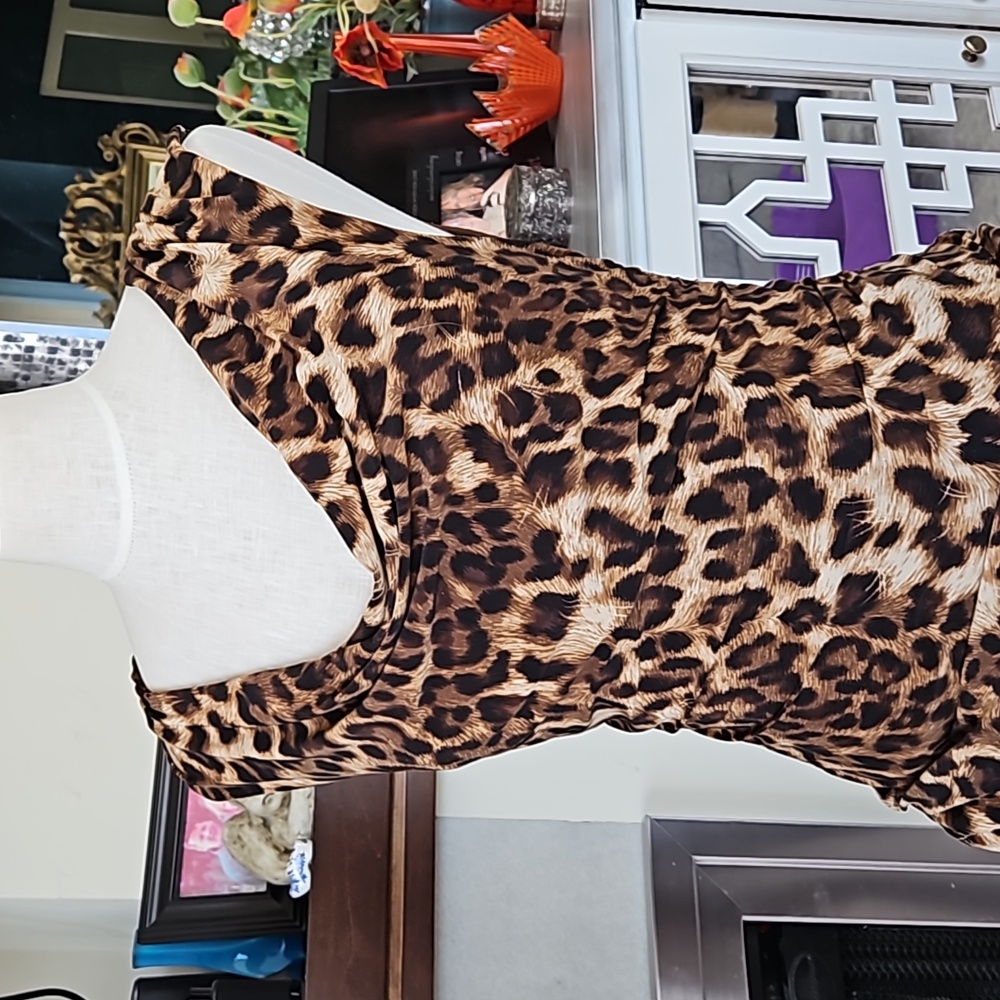 Leopard dress. Size large.  INC.